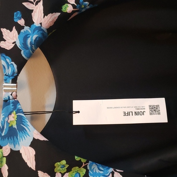 Zara NWT Backless Blue Floral Long Sleeve Dress, Medium - Picture 5 of 6